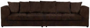 Modern Jumbo Cord 4-Seater Sofa Brown Modular Sectional Couch with Cushions