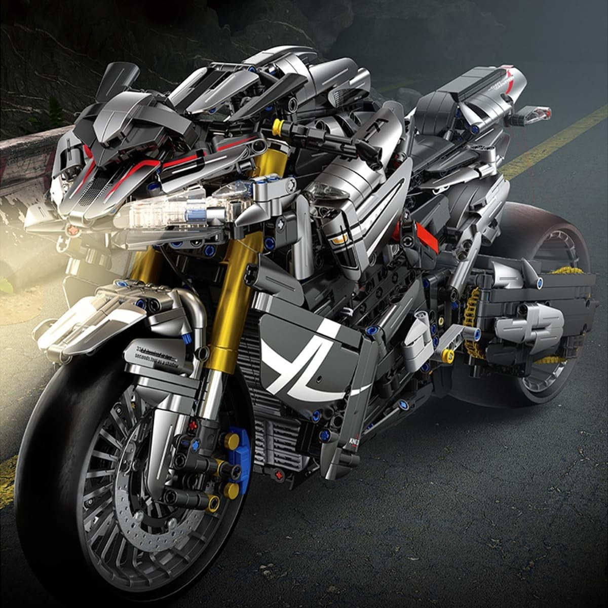 2426 PCS Realistic Motorcycle Model Kit with Moving Parts & Detailed Build