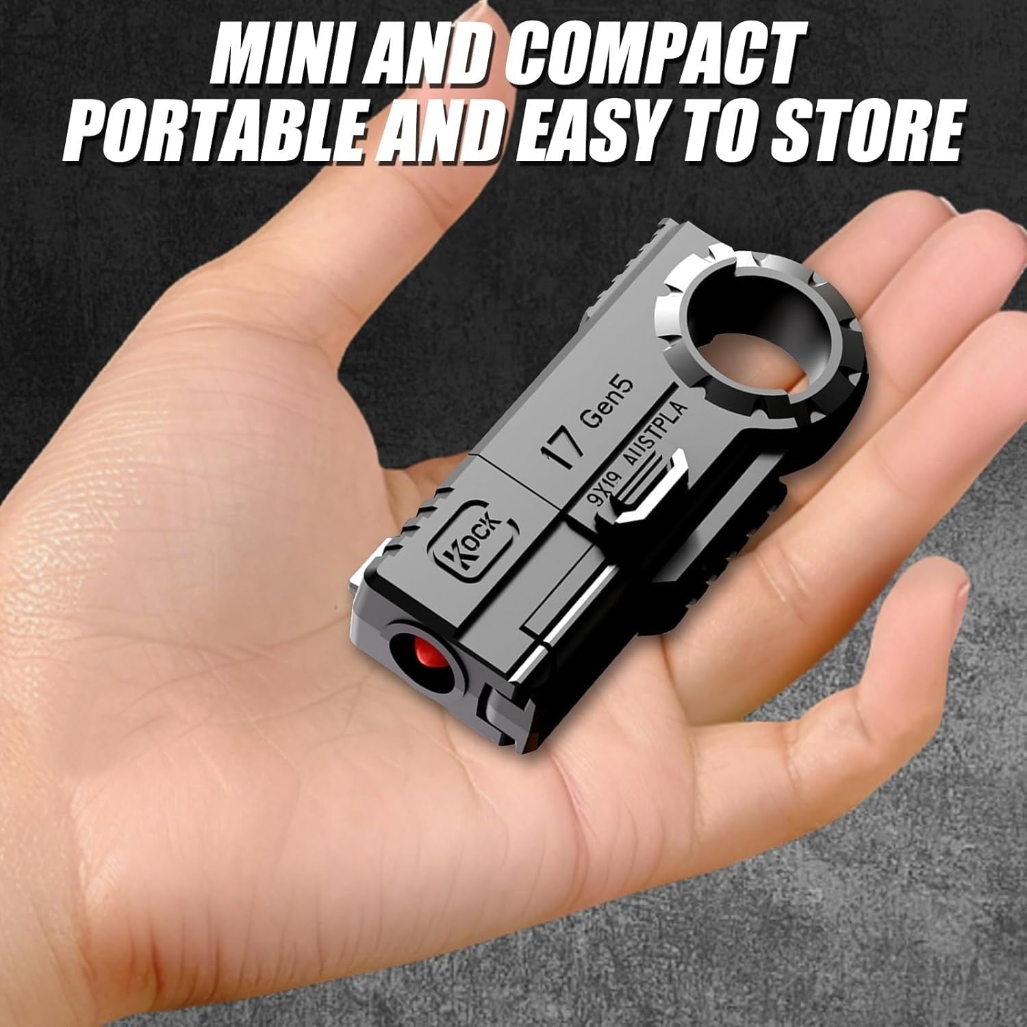 Black Metal Fidget Gun Spinner Rotating Stress Relief Desk Toy