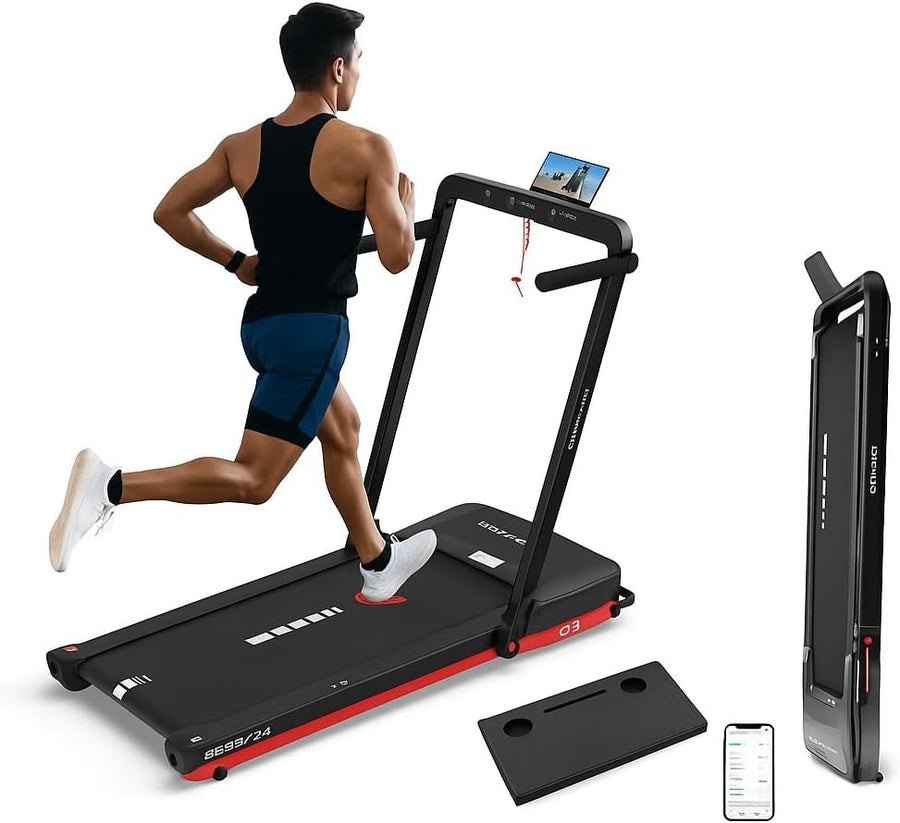 5-in-1 Auto Incline Folding Treadmill 16km/h Quiet 4.5HP Home Running Machine