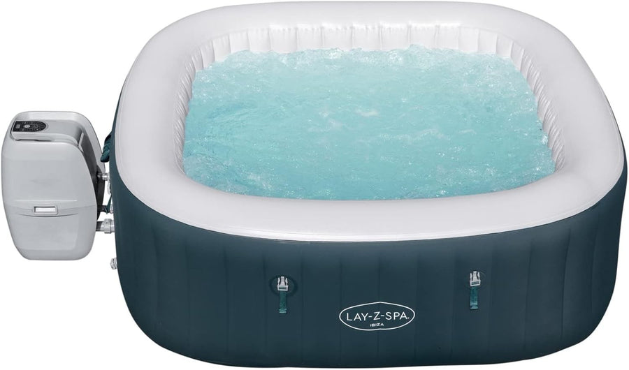 Inflatable Hot Tub Spa 140 Air Jet Massage 4–6 Person Square Garden