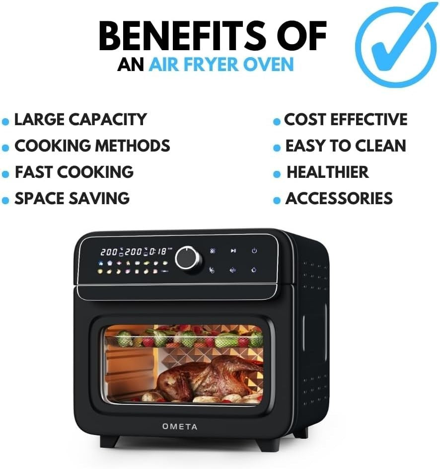 28L Air Fryer Oven Countertop Rotisserie 16-in-1 Dual Zone Accessories