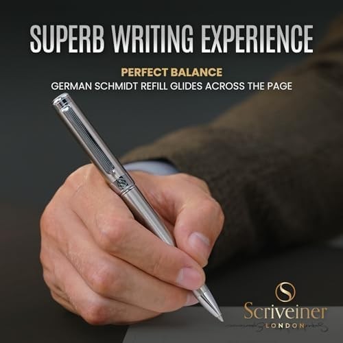 Luxury Stainless Steel Roller Ball Pen ✨ Smooth Refillable Executive Tool