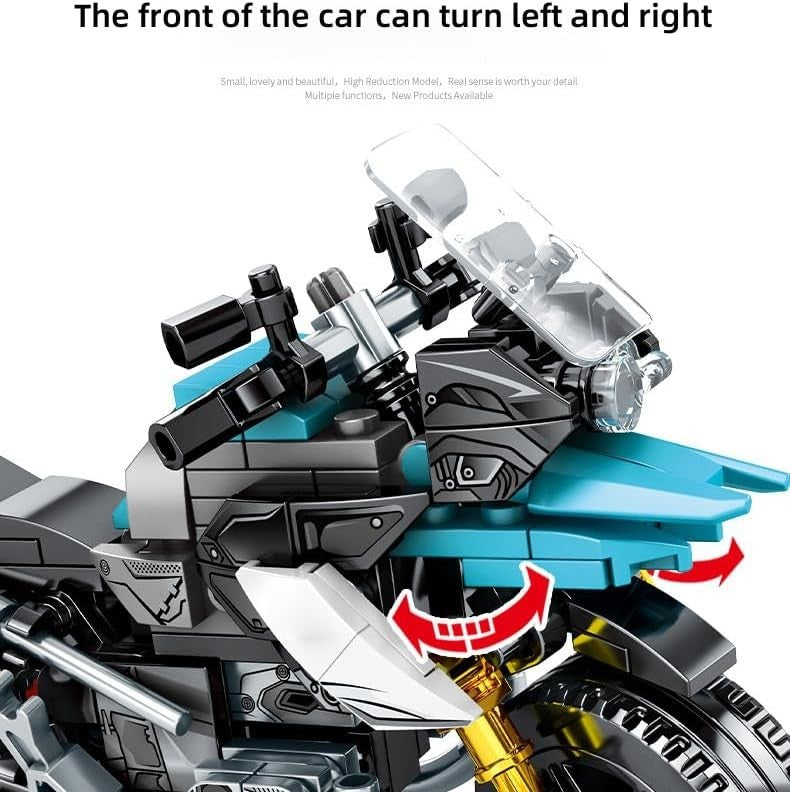 Motorcycle Building Kit 255 Pieces, STEM Toy for Kids & Adults, Easy Assembly