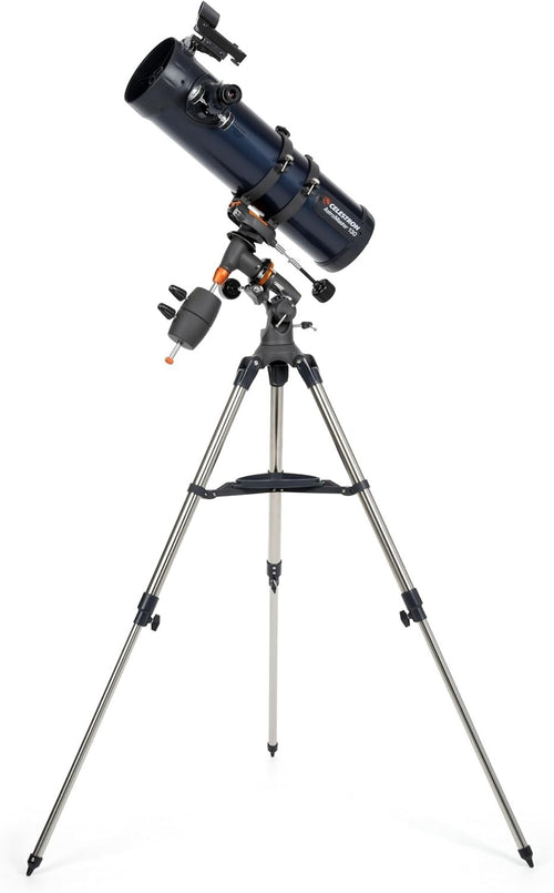 130mm Reflector Telescope with Motor Drive, Eyepieces & Tripod, Grey