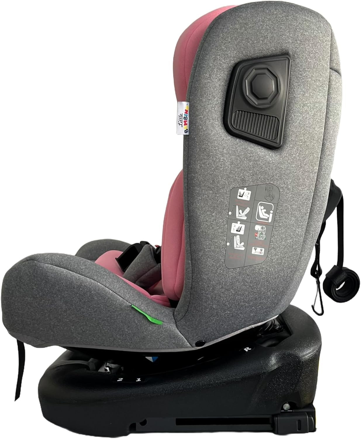 360° Rotating i-Size Car Seat ISOFIX R129 0–36kg Birth to 12 Years Pink
