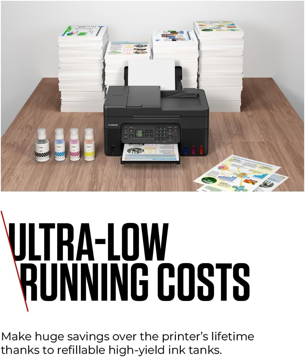 Wireless Colour MegaTank All-in-One Printer Copy Scan Fax Auto-Duplex