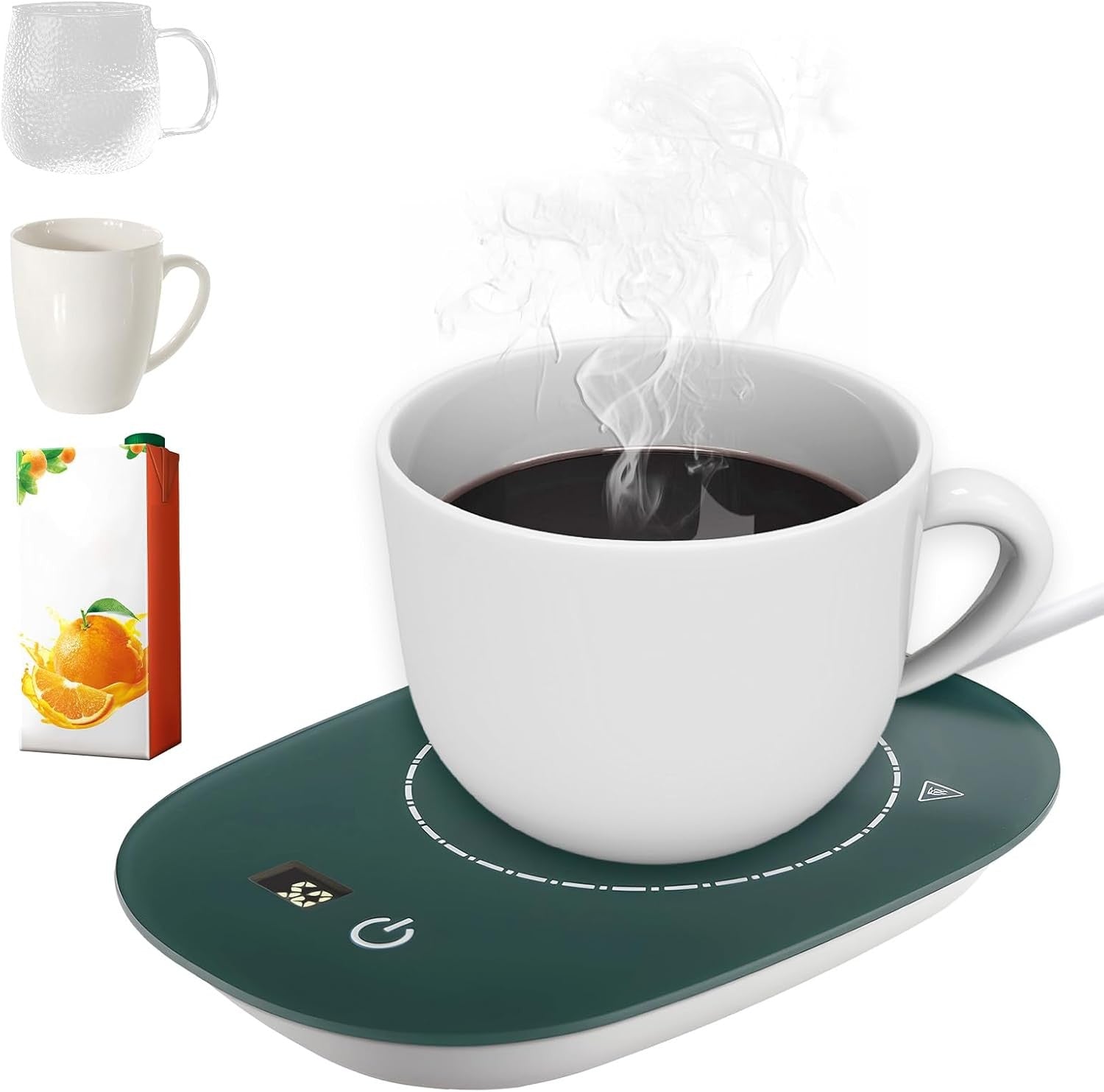 USB Coffee Mug Warmer 3 Temp LED Display 12H Auto Off