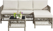 4 Seater Rattan Garden Sofa Set with Coffee Table – L Shape Patio Set