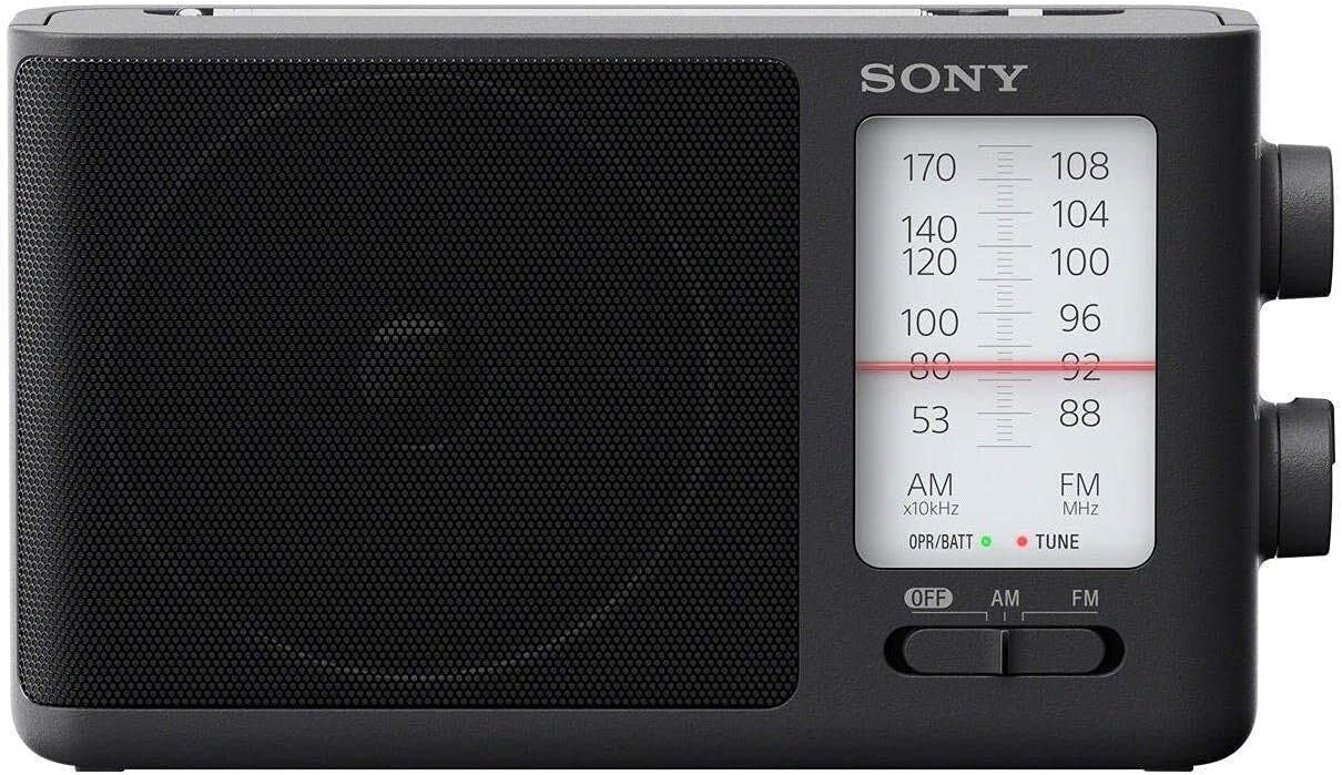Portable AM/FM Analog Radio Battery AC Power Headphone Socket