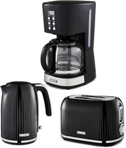 Kitchen Breakfast Set 3pc | 1.5L Coffee Maker + 1.7L Fast Boil Kettle