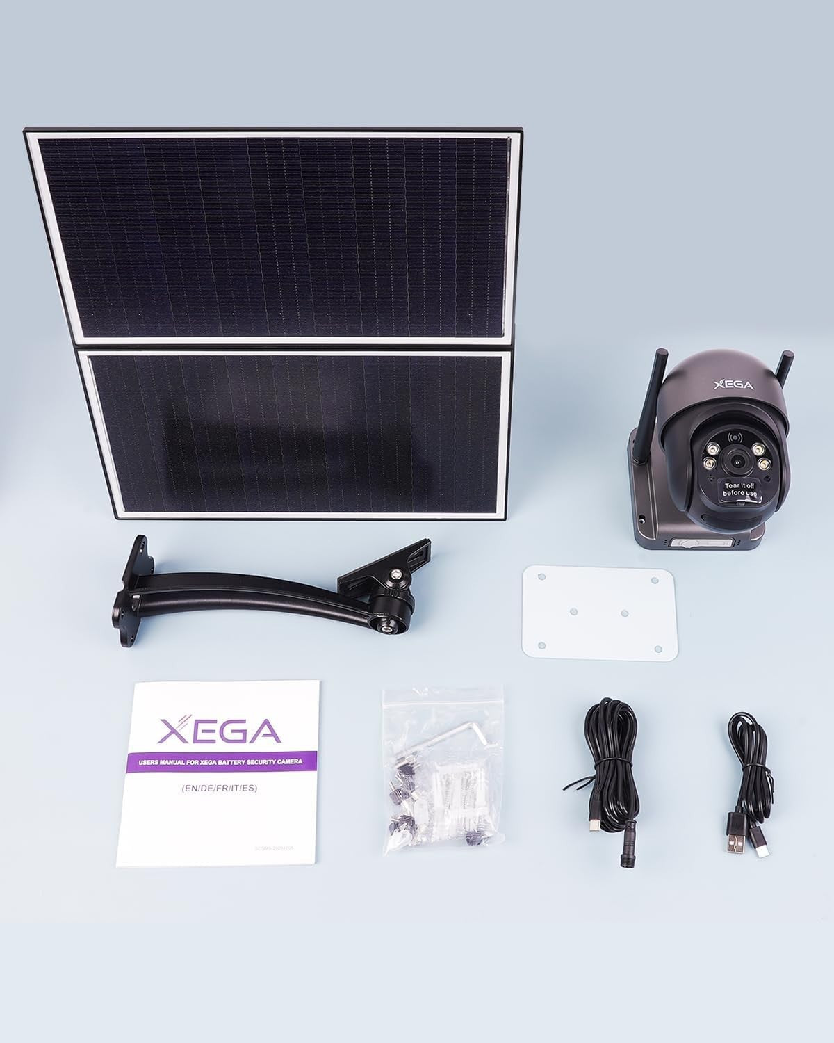 4G LTE Solar Security Camera 24/7 Recording 20W Panel 2K HD CCTV