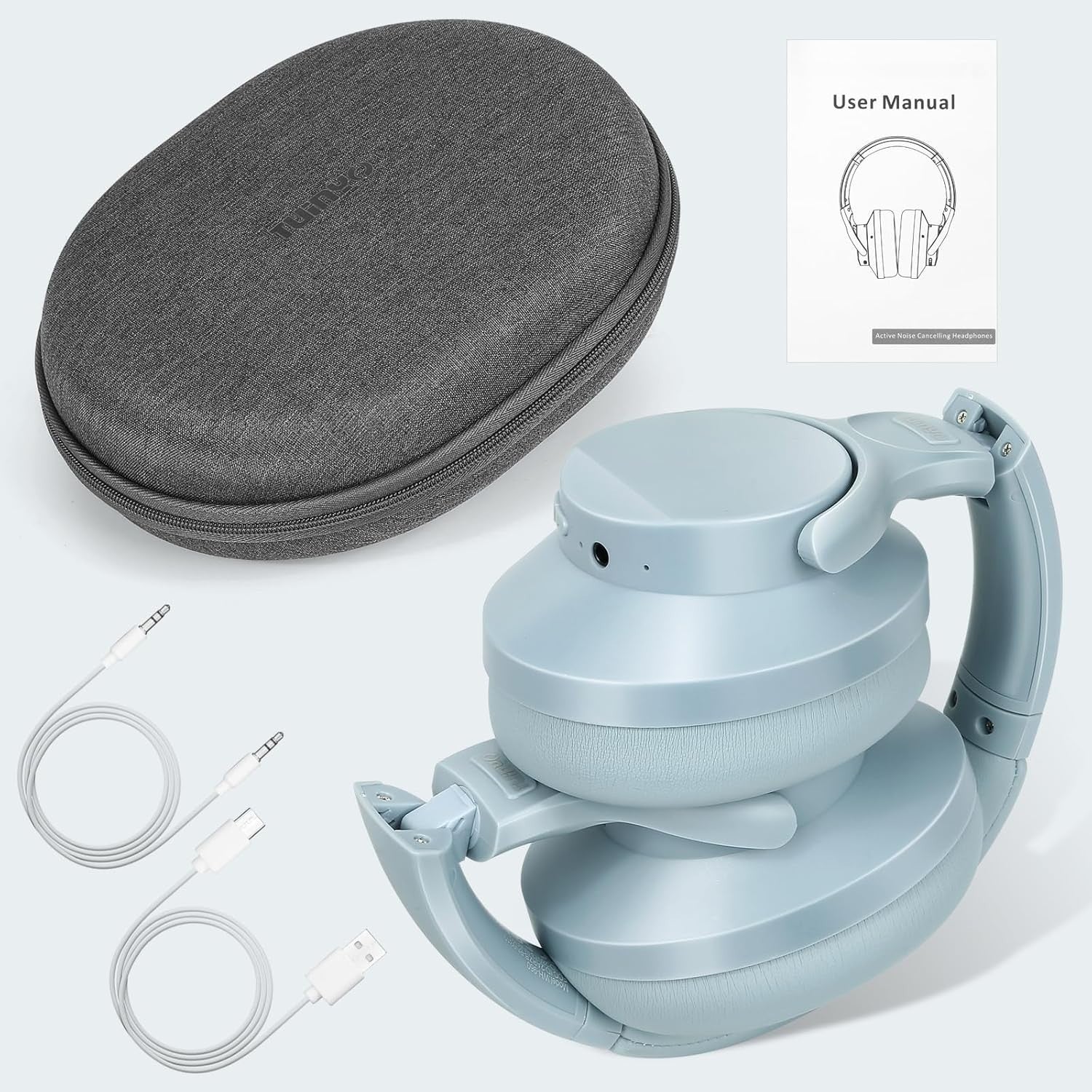 Bluetooth Noise Cancelling Over Ear Headphones 60H Playtime Deep Bass