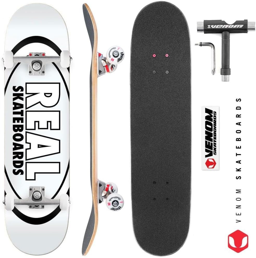 Classic Oval 8.38 White Complete Skateboard Street Deck