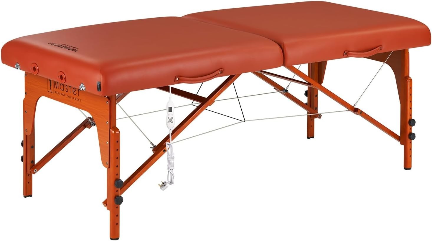 71cm Heated Portable Massage Table | Santana TT Spa Bed w/ 7.6cm Foam Red