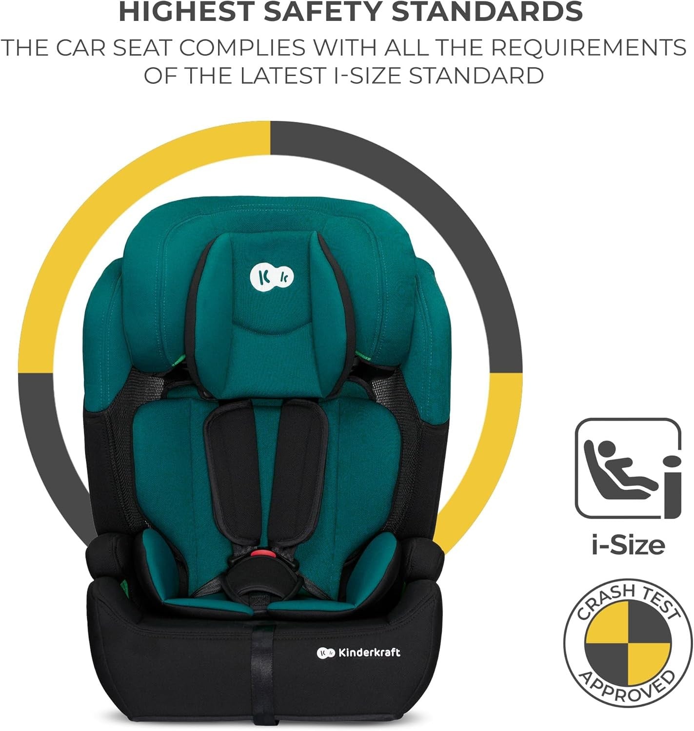 i-Size R129 Group 1/2/3 Child Car 5-Point Harness 76–150cm