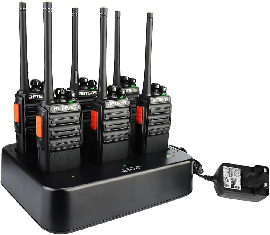 Business Walkie Talkies 6 Pack Long Range 16 Channel PMR446 Two Way Radio