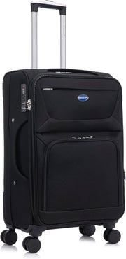 26” Medium Check In Luggage Soft Shell Expandable 4 Wheel Suitcase 78L