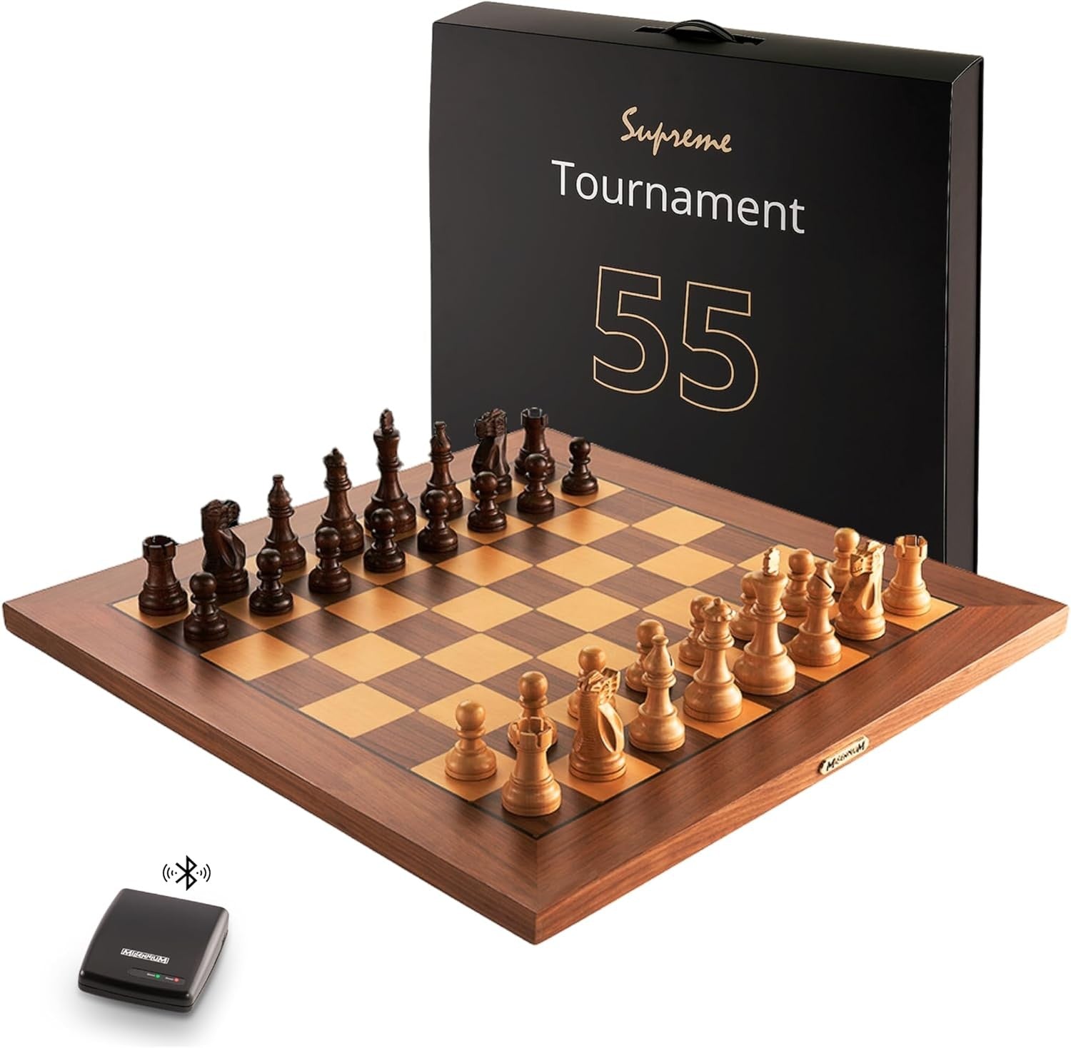 Luxury Wooden Tournament E-Board with Piece Recognition & Online Play