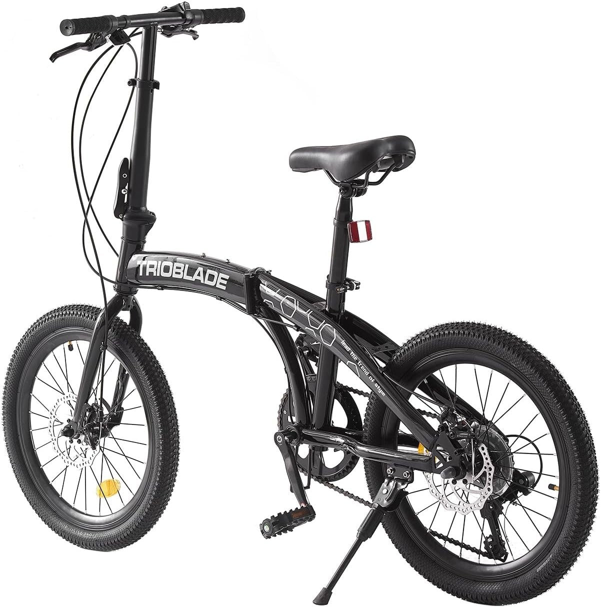 20" Folding Mountain Bike 7-Speed Disc Brake Lightweight Portable for Adults