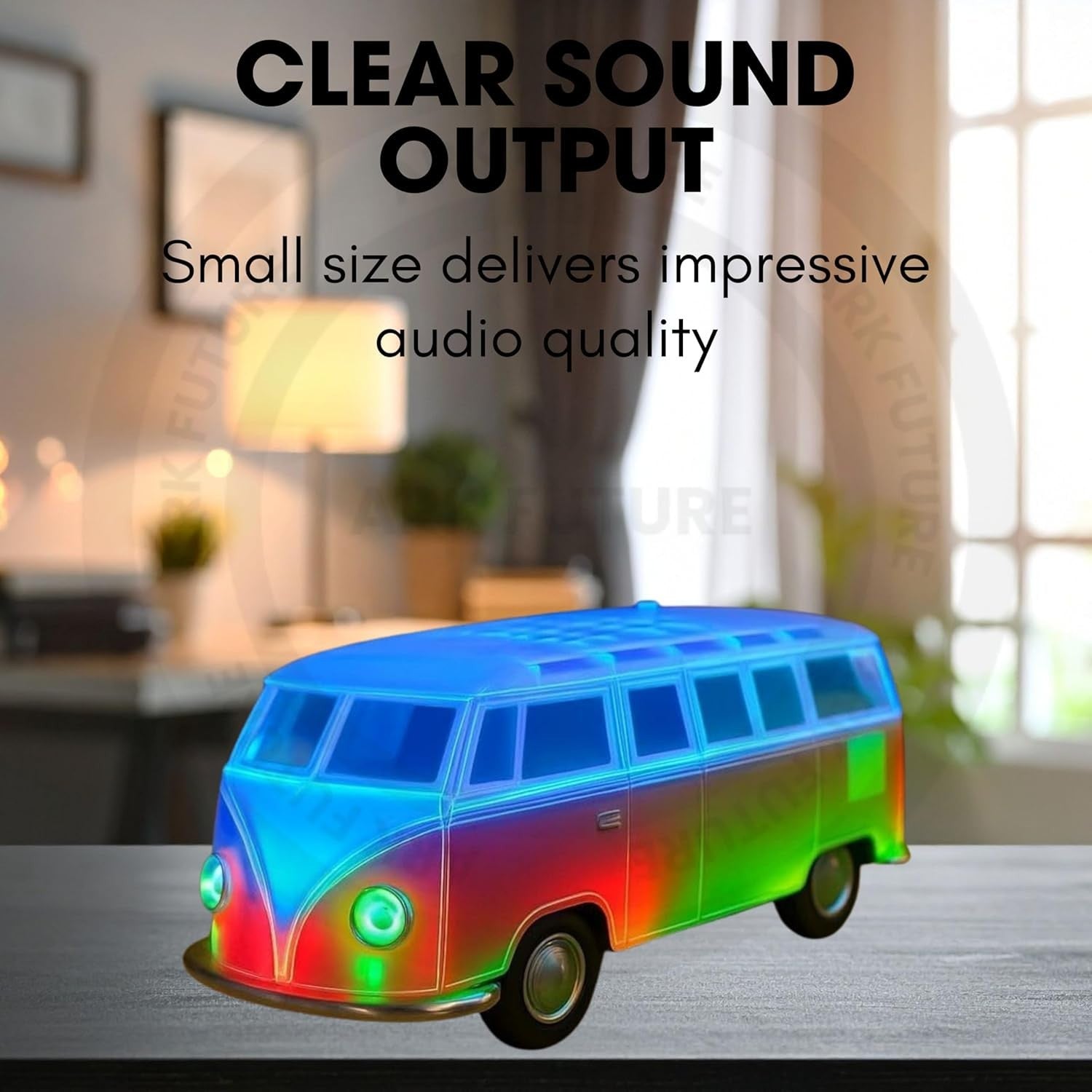 Retro Camper Van Bluetooth Speaker | FM Radio | USB/SD MP3 | LED