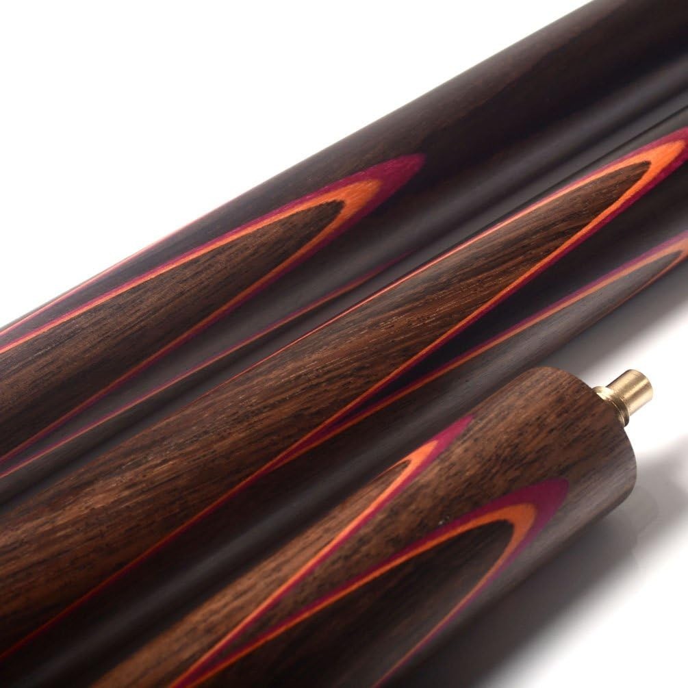 57" 3/4 Joint Ash Snooker Pool Cue 9.5mm Tip Extensions Case