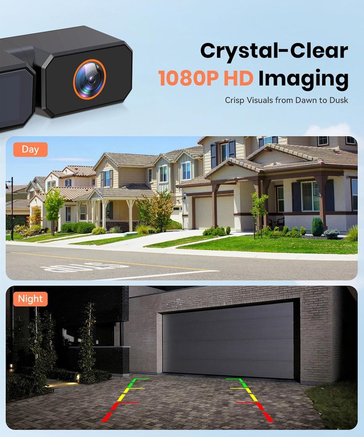 7.2" Solar Wireless Reversing Camera DVR HD 1080P Backup Kit