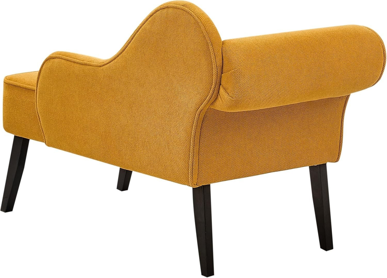 Mustard Yellow Chaise Lounge Sofa | Vintage Style, Water-Resistant, Compact