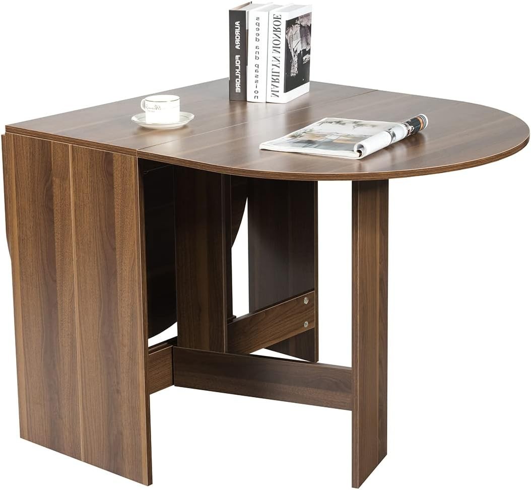 163CM Folding Drop Leaf Dining Table for 4-6 People – Space-Saving Design