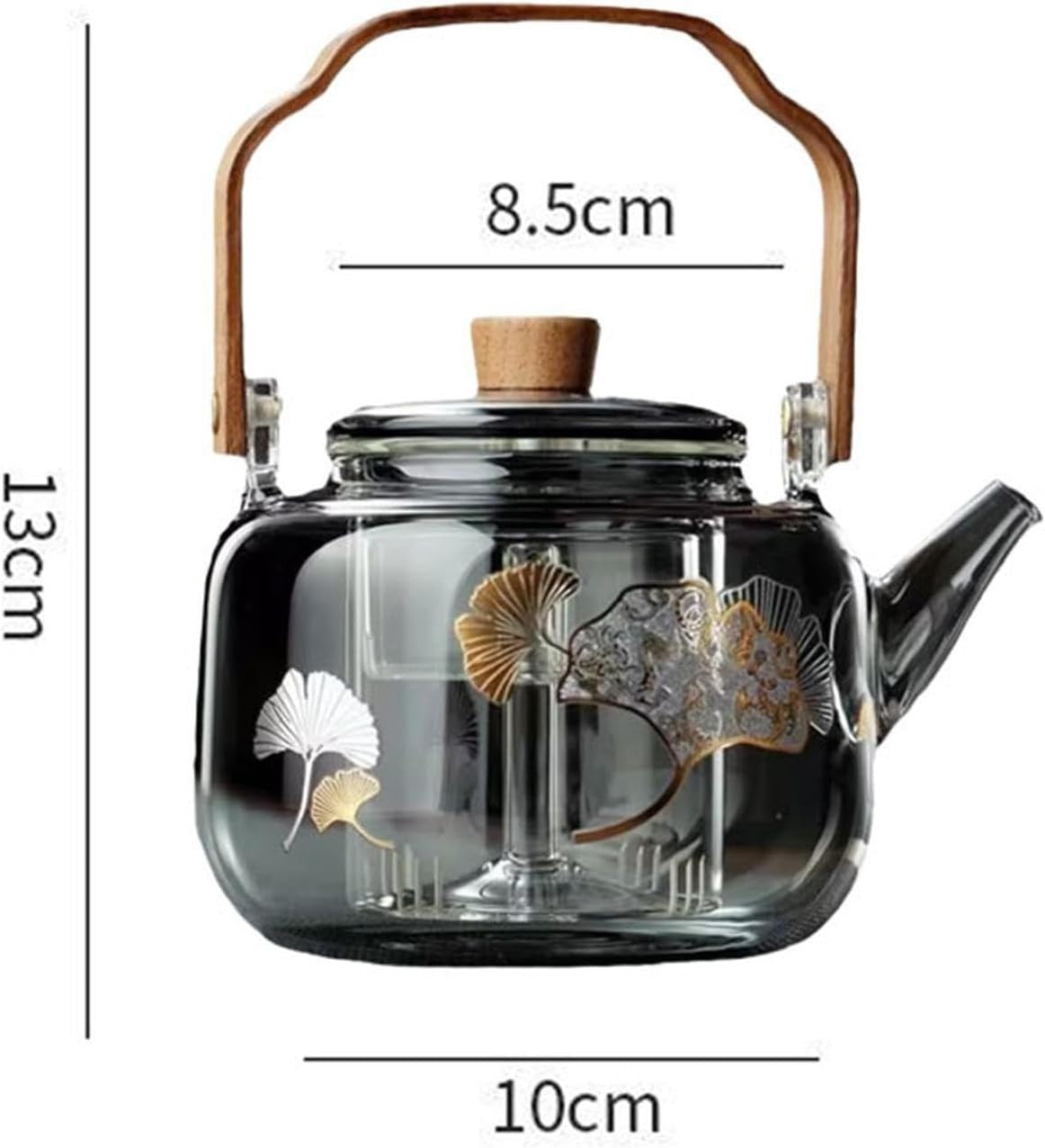 Borosilicate Glass Teapot with Removable Infuser Stovetop Tea Kettle