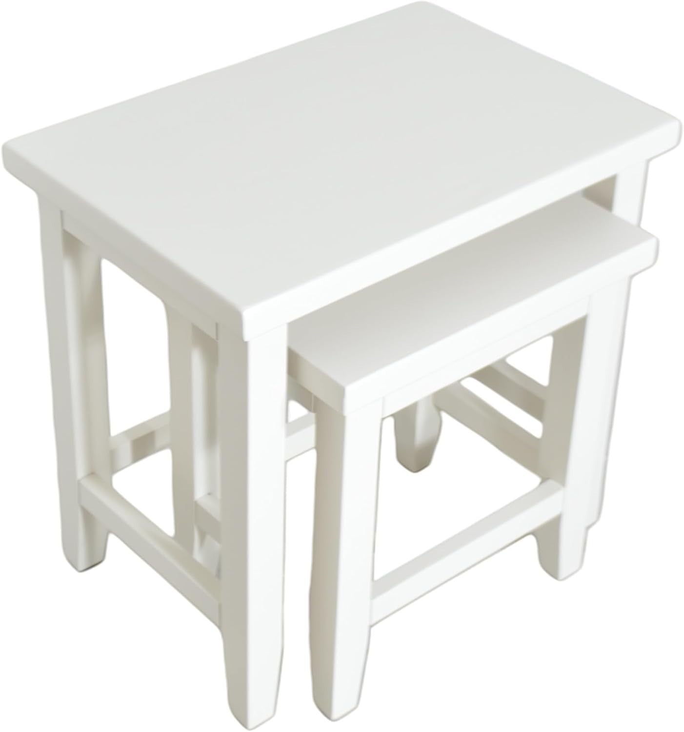 White Modern Bedside Nightstand Sofa Side Table End Accent Wood 40x48x58cm