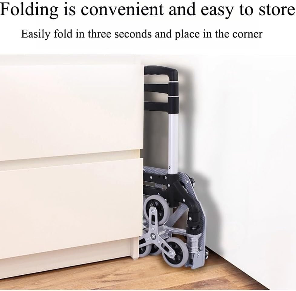 Heavy Duty Stair Climbing Cart 330lb Folding Hand Truck 10 Wheels