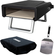 12" Gas Pizza Oven Outdoor BBQ Grill with Paddle & Waterproof Cover Black