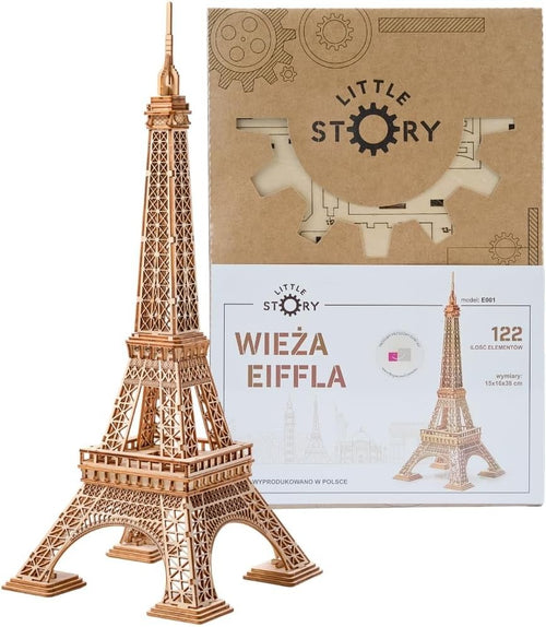 3D Wooden Eiffel Tower Puzzle Model DIY Kit for Adults & Kids