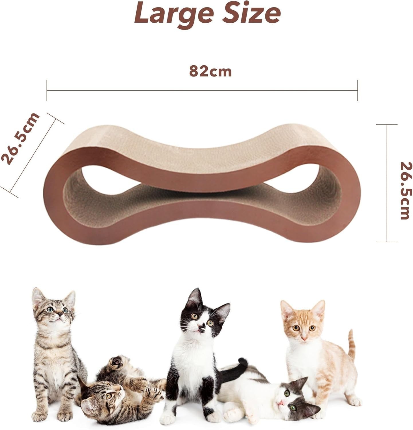 Large Cat Scratcher Lounge Bed Cardboard Sofa Pad Reversible 82cm