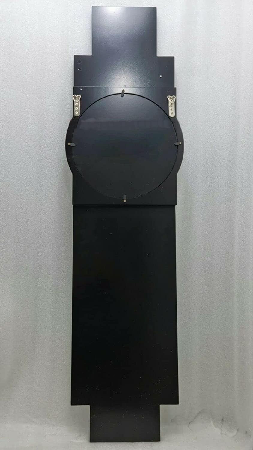 Tall Silver Wall Clock Sparkle Crystal Mirror Glass Silent Luxury 100x30cm