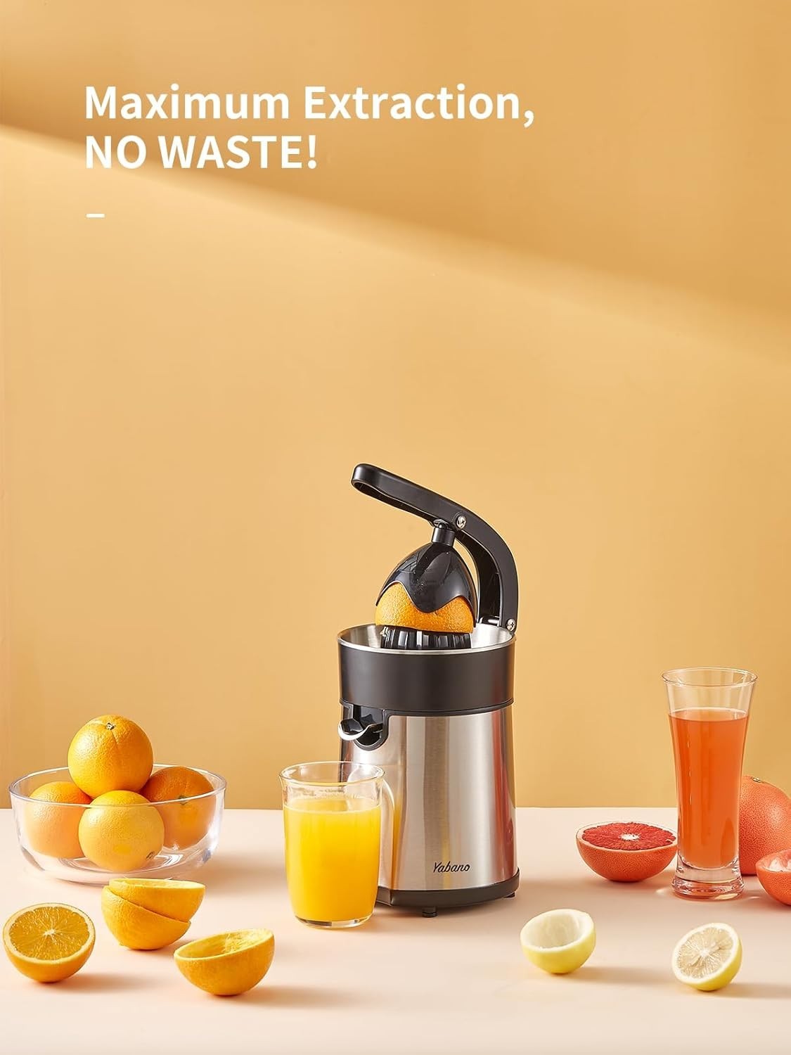 Electric Citrus Juicer Stainless Steel Orange Lemon Grapefruit Press 85W
