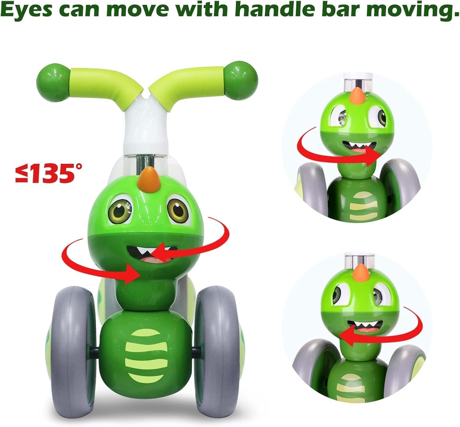 Baby Balance Bike Toddler Ride On Walker No Pedal Dinosaur 10-36M