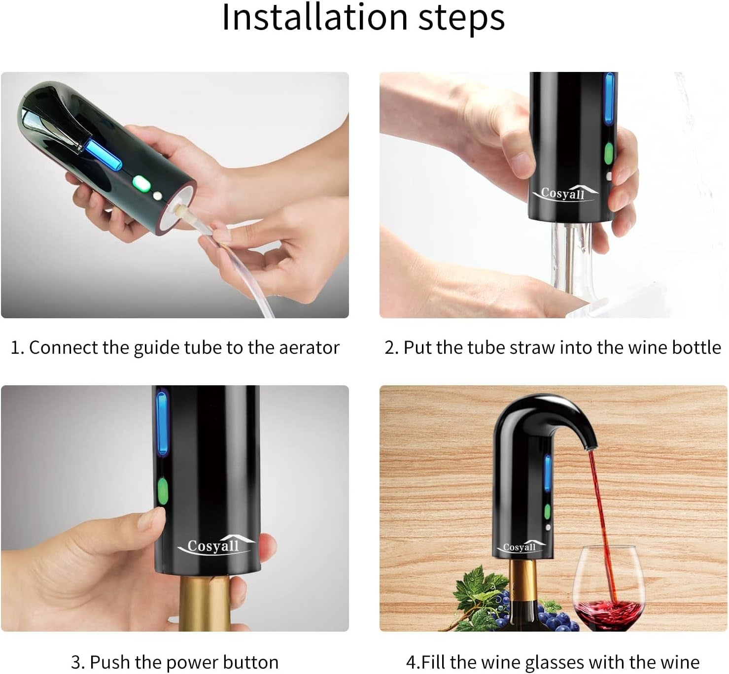 Electric Wine Aerator Dispenser Automatic Pourer Rechargeable Gift Party Bar