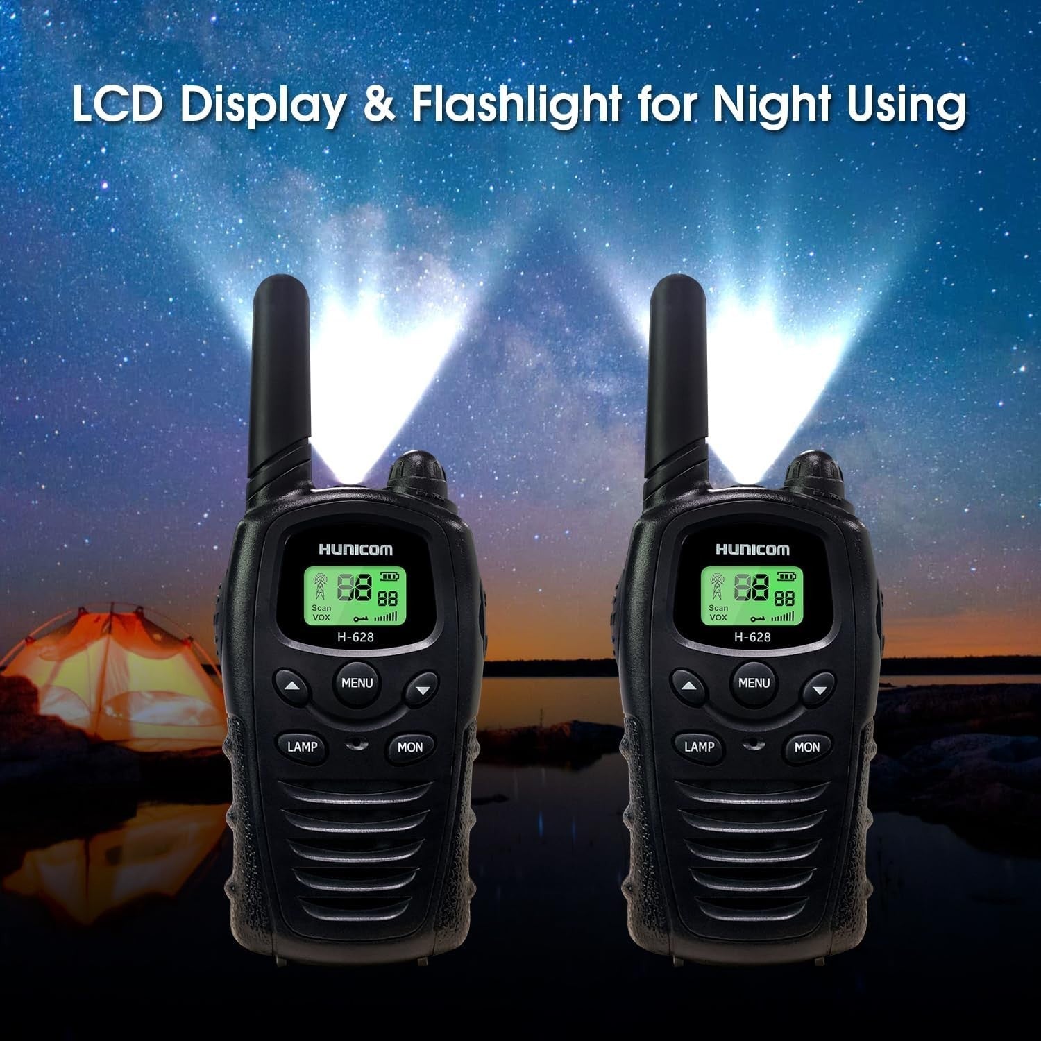 Long Range Walkie Talkies 16 Channel PMR Radio Gift Set w/ Flashlight