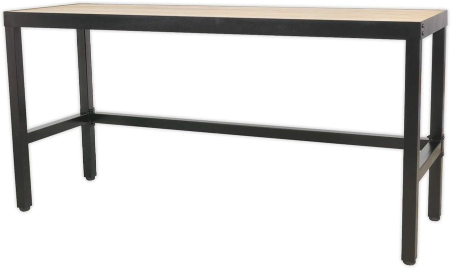 Steel Workbench 1.8m with 25mm MDF Top 500kg Capacity Adjustable Feet