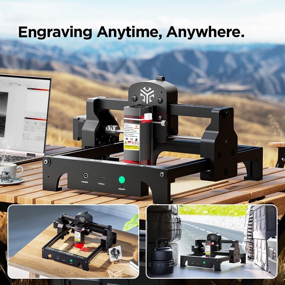 Laser Engraver Cutter 2500mW High Precision DIY Engraving Machine 130x130mm