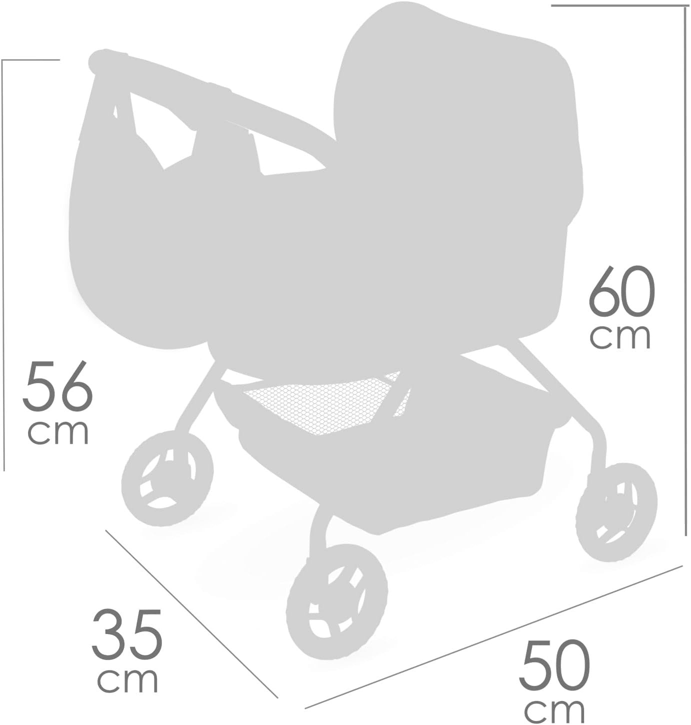My First Dolls Stroller Lightweight Toy Pushchair for Toddlers