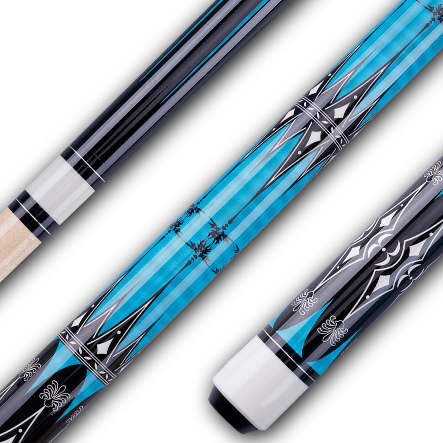 58” Maple Billiard Cue Stick 13mm Tip 2 Piece Pool Cue