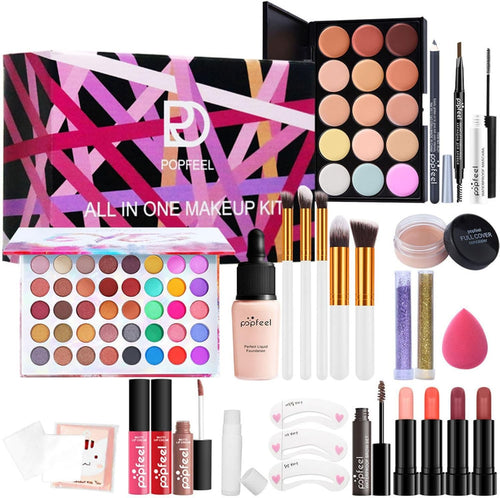 All In One Makeup Kit Set Eyeshadow Lipstick Concealer Travel Case