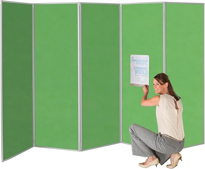 Oversized 5 Panel Folding Privacy Screen 180×300cm – Office School Divider
