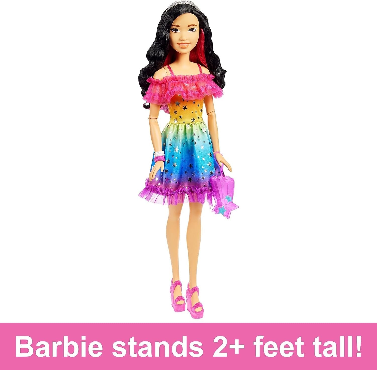 Large Fashion Doll 28in Rainbow Dress Styling Accessories Gift