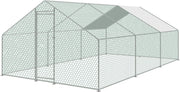 6x3m Walk In Chicken Run Galvanised Metal Coop Pen