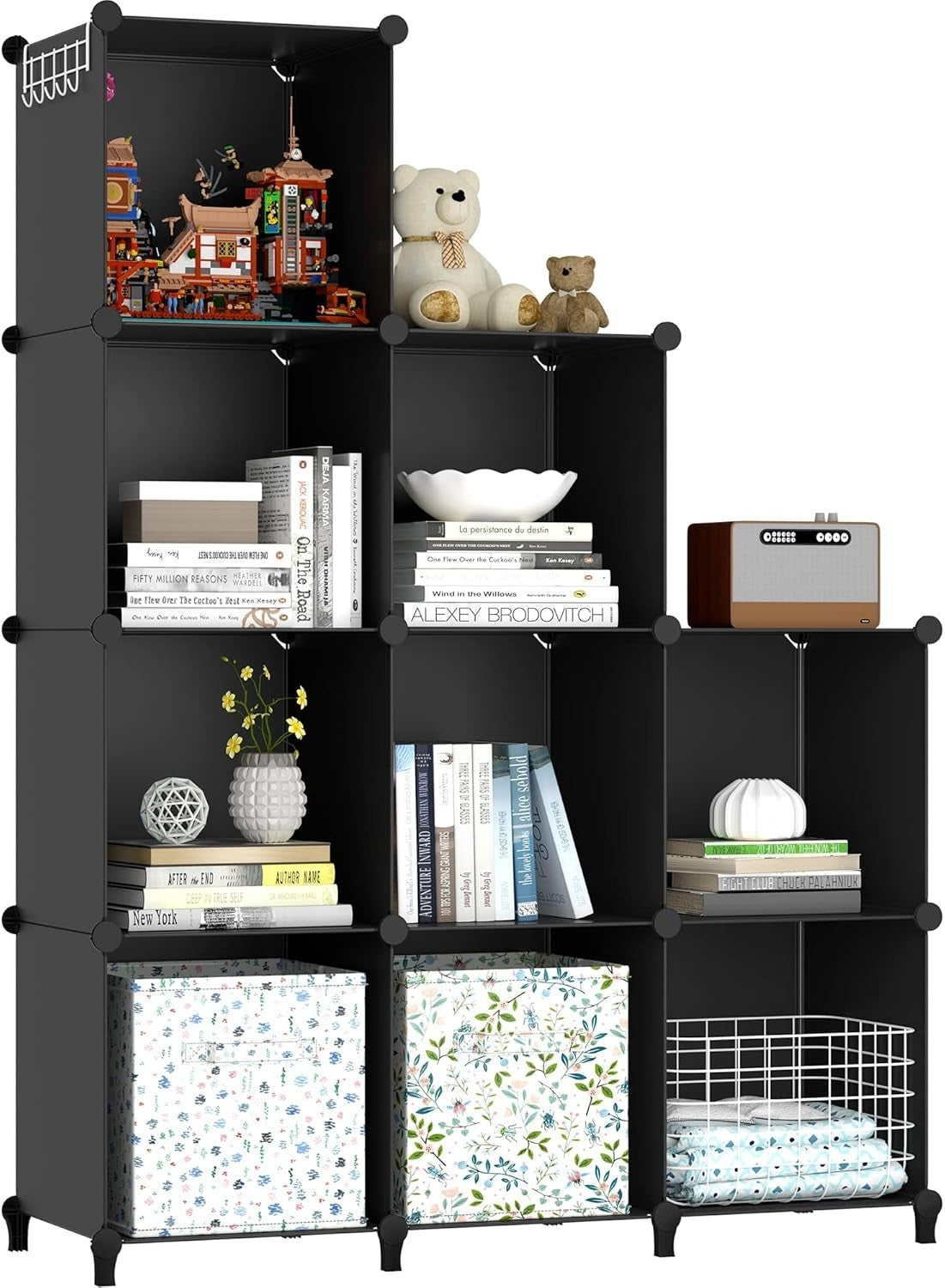 9-Cube Storage Unit Bookshelf – Modular DIY Shelves for Clothes, Toys, Books