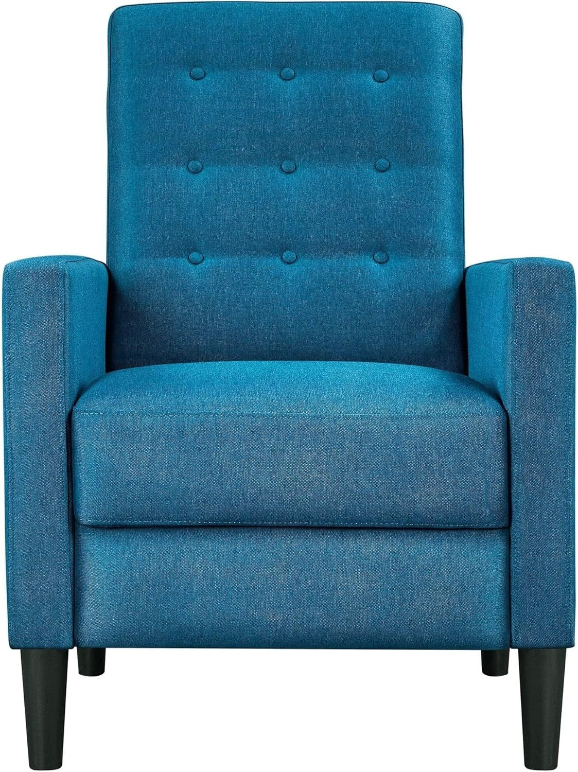 Blue Fabric Recliner Chair Adjustable Padded Seat Sofa Living Room Couch